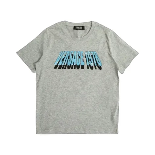 Versace Kids Logo Printed Crewneck T-Shirt
