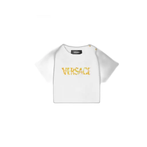 Versace Kids Logo Printed Crewneck T-Shirt