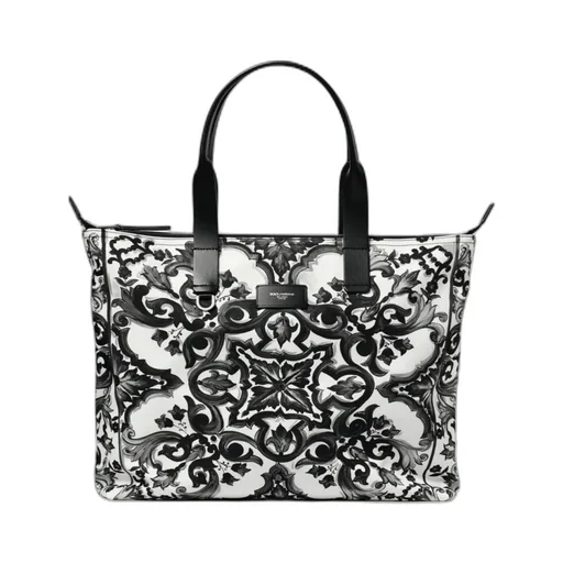 Dolce & Gabbana Majolica Printed Shopping Bag