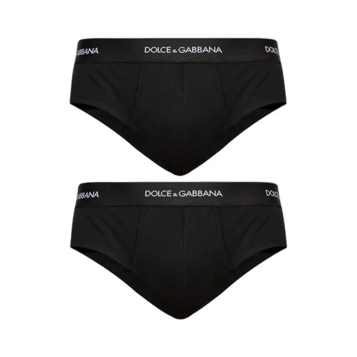 Dolce & Gabbana Logo Waistband Two Pack Of Briefs