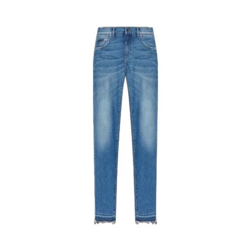 Frayed-Hem Jeans