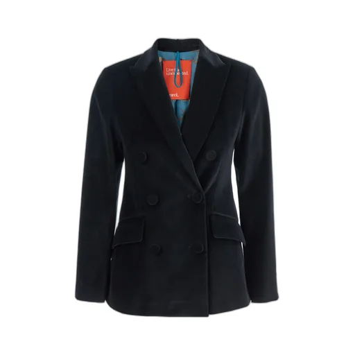 Merci Double-Breasted Velvet Jacket