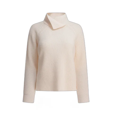 Ribbed High-Neck Cashmere Sweater