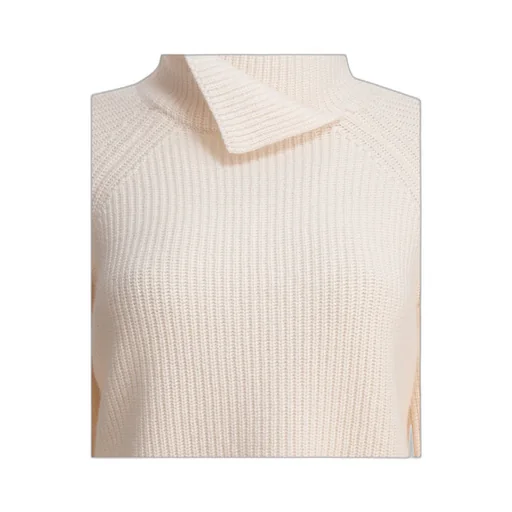 Ribbed High-Neck Cashmere Sweater