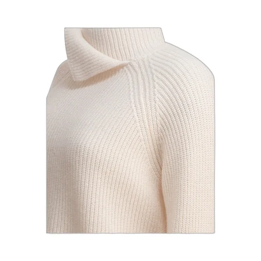 Ribbed High-Neck Cashmere Sweater