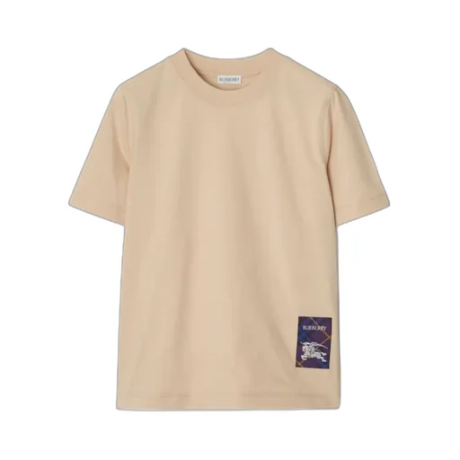 Check-Label Cotton T-Shirt