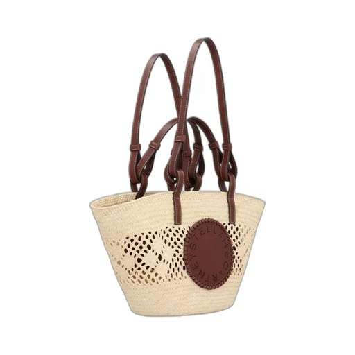 Stella Mccartney Logo Crochet Medium Tote Bag