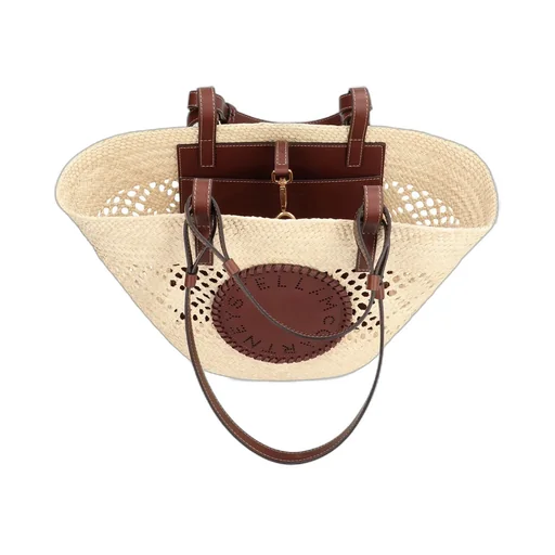 Stella Mccartney Logo Crochet Medium Tote Bag