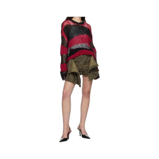 Leopard Print Wrap Skirt Pants