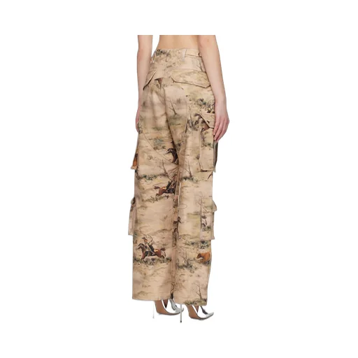 Printed Cargo Jeans