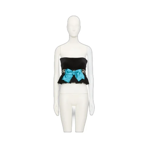 Embroidered Velvet Top