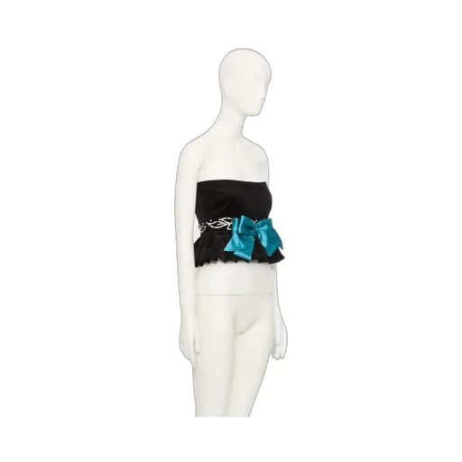 Embroidered Velvet Top