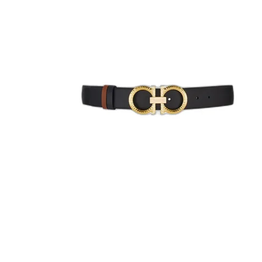 Reversible And Adjustable Belt With Hammered Gancini