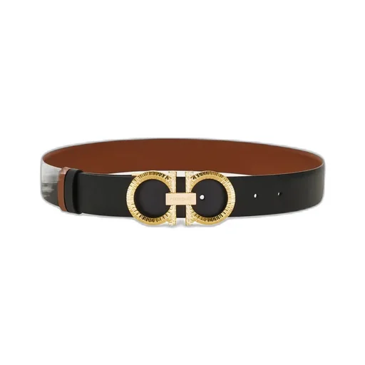 Reversible And Adjustable Belt With Hammered Gancini