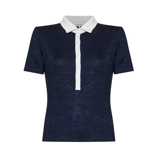 Two-Tone Polo Top