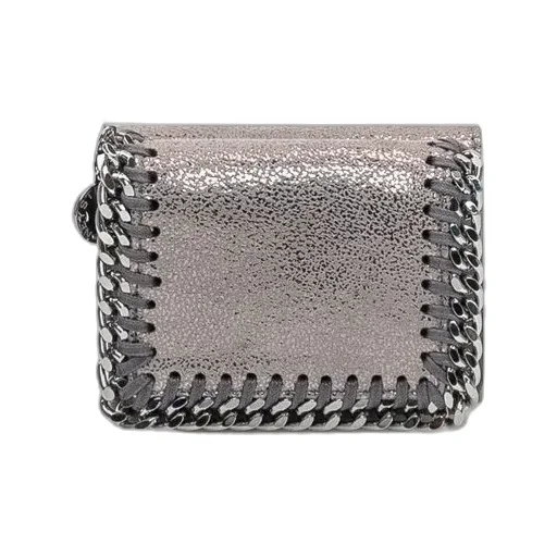 Stella Mccartney Logo Engraved Chain Detailed Wallet