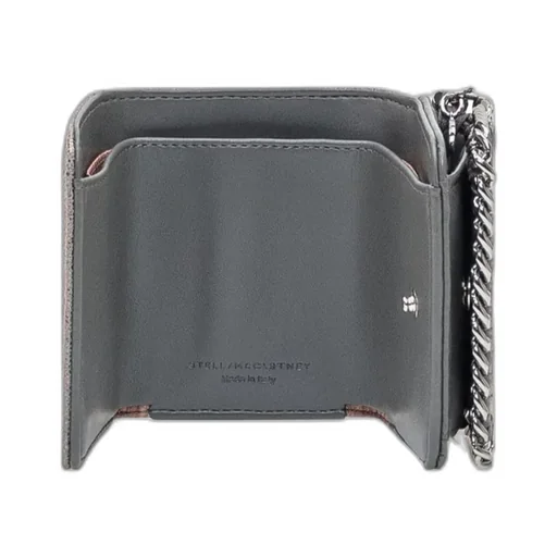 Stella Mccartney Logo Engraved Chain Detailed Wallet