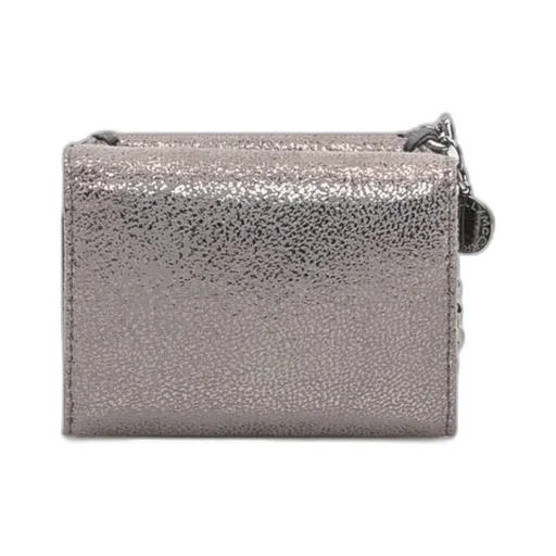 Stella Mccartney Logo Engraved Chain Detailed Wallet
