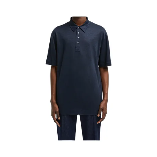 Moncler Button Detailed Short-Sleeved Polo Shirt