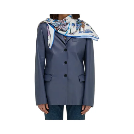 Patchwork Print Silk Scarf