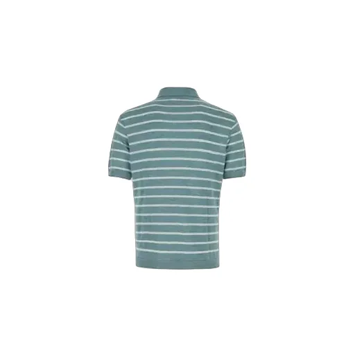 Striped-Detail Polo Shirt