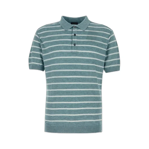 Striped-Detail Polo Shirt