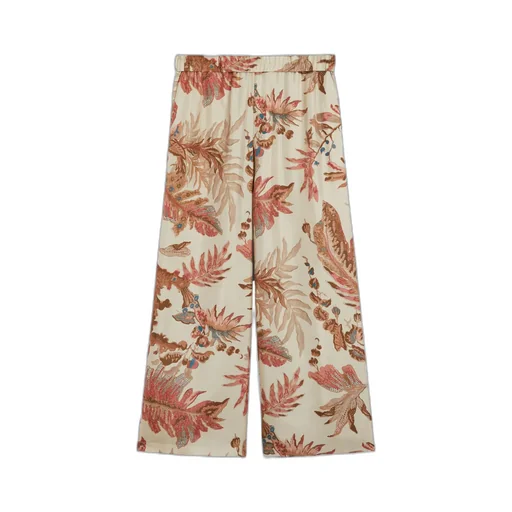 Printed Silk Twill Trousers