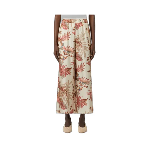 Printed Silk Twill Trousers