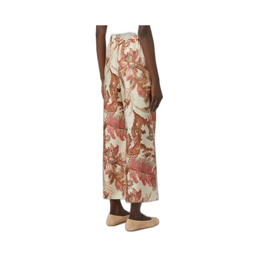 Printed Silk Twill Trousers