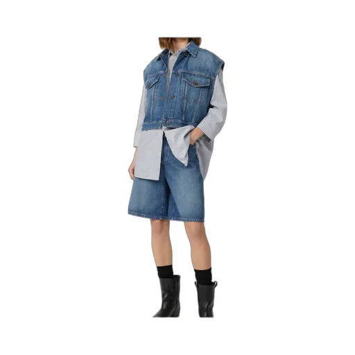 Cotton Denim Bermuda Shorts