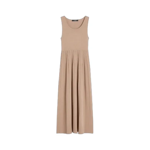Plissé-Pleated Viscose Crepe Dress