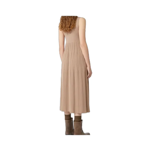 Plissé-Pleated Viscose Crepe Dress
