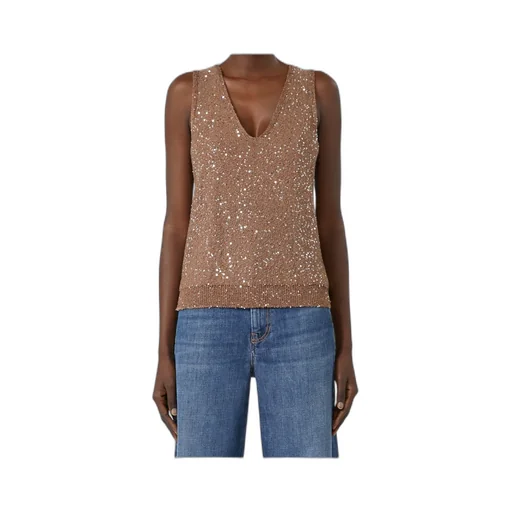Sequinned Knitted Top