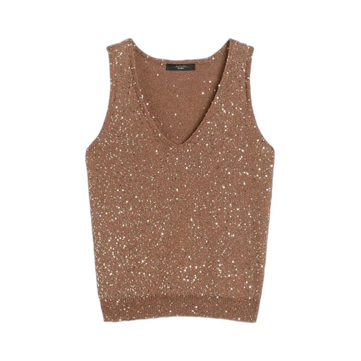 Sequinned Knitted Top