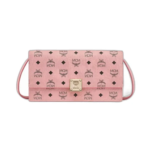 Mcm Monogram Printed Foldover Top Crossbody Bag