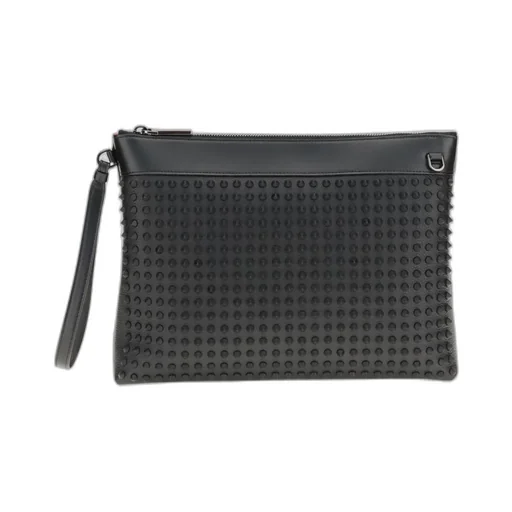 Funky Spiked Leather Clutch Bag