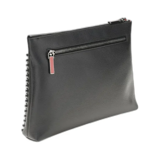 Funky Spiked Leather Clutch Bag