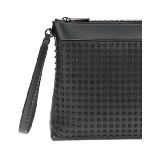Funky Spiked Leather Clutch Bag