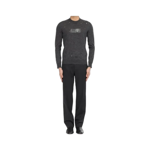 Mm6 Maison Margiela Numeric Crew-Neck Knitted Jumper