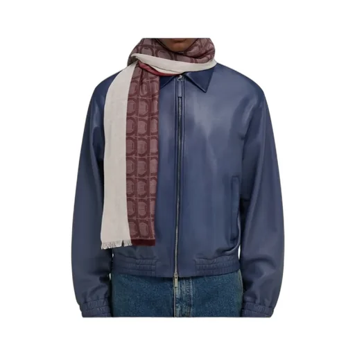 Ferragamo Gancini Colourblock Frayed-Edge Scarf