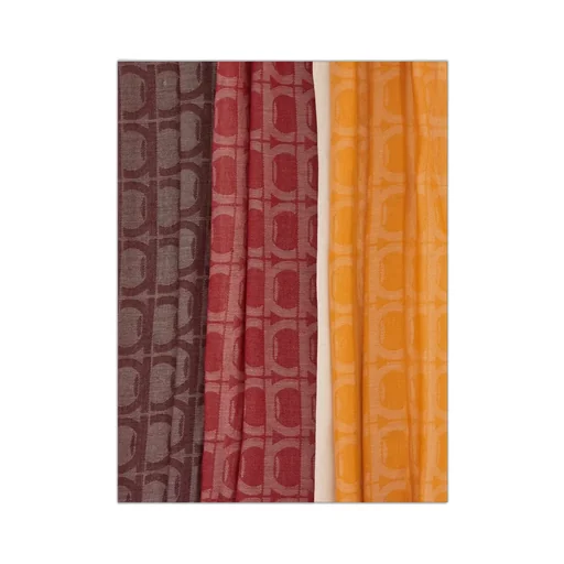 Ferragamo Gancini Colourblock Frayed-Edge Scarf