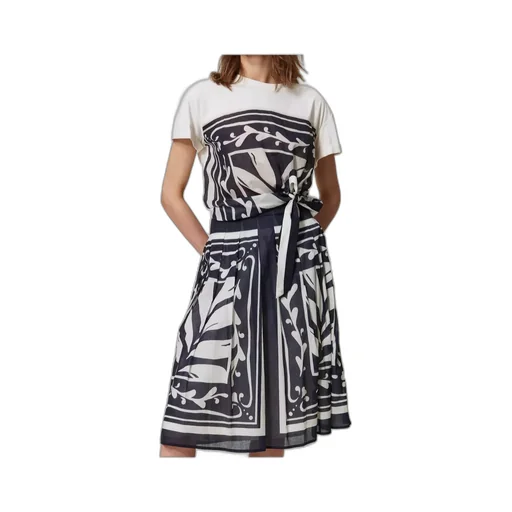Floral-Print Pleated Skirt