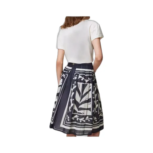 Floral-Print Pleated Skirt