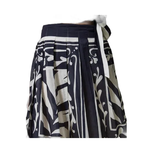 Floral-Print Pleated Skirt