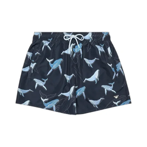Sea Animals-Pattern Swim Shorts