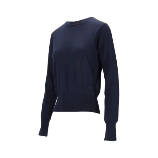 Ami Crew Neck Fine-Knitted Top