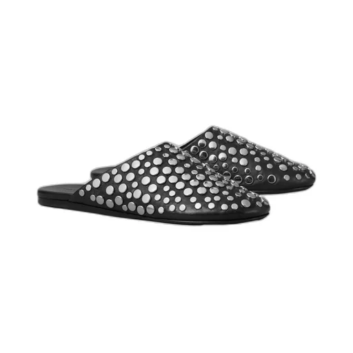 Tory Burch Stud Detailed Round-Toe Mules