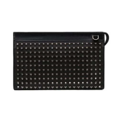 Christian Louboutin Studded Zip Clutch Bag