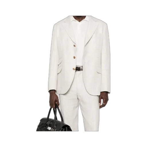 Single-Breast Checked Suit