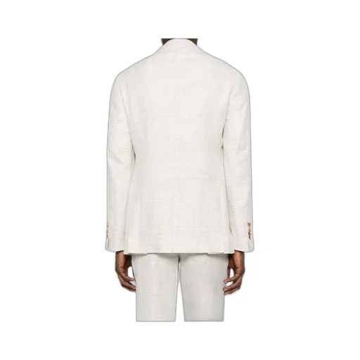 Single-Breast Checked Suit